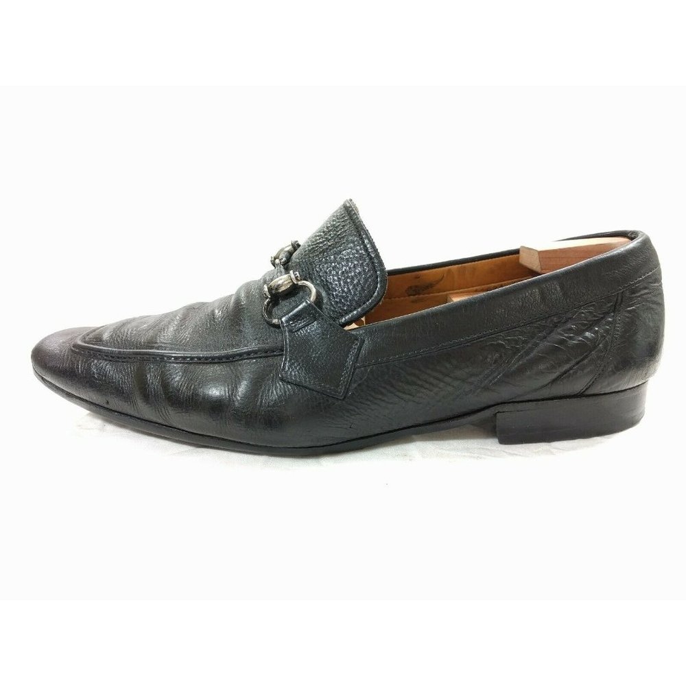 Magnanni 11631 Men Sz 12 M Black Pebbled Leather - Picture 3 of 11